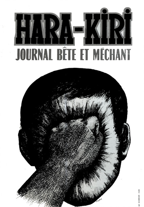 1962 Roland Topor Hara-Kiri, journal bête et méchant, Post Poster Canvas Movie