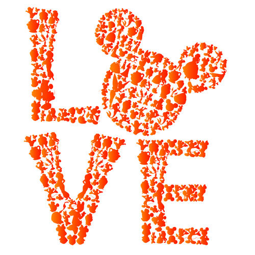 mickey love-01 Poster Canvas Movie Film Print A0 A1 A2 A3 A4 A5 A6 Art Wall Deco