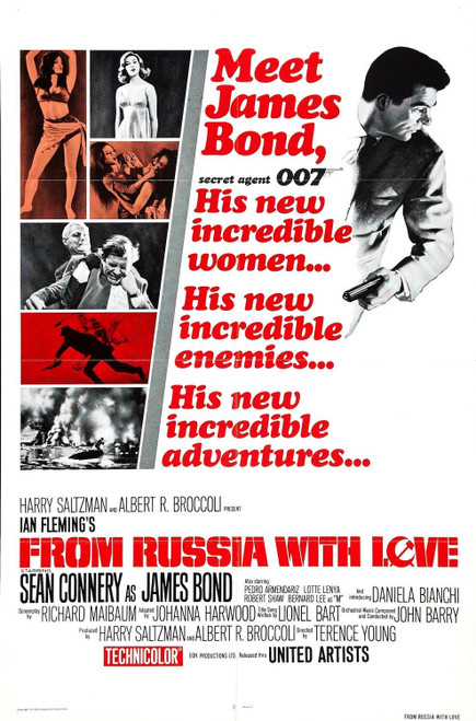 From Russia With Love (1963)_1 Movie Film Poster Canvas iconic design