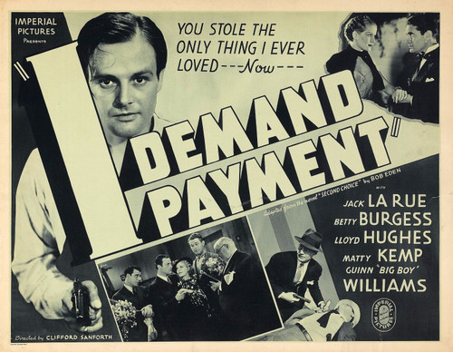 I Demand Payment (1938)_0 Poster Canvas Movie Film Print A0 A1 A2 A3 A4 A5 A6 Ar