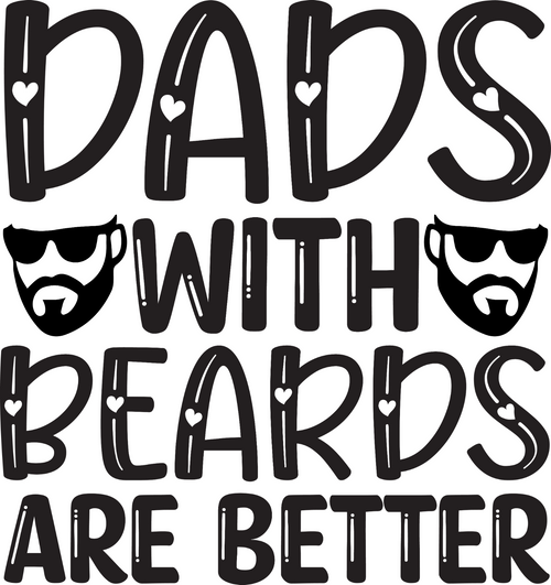 Dads are better with beard Poster Canvas Movie Film Print A0 A1 A2 A3 A4 A5 A6