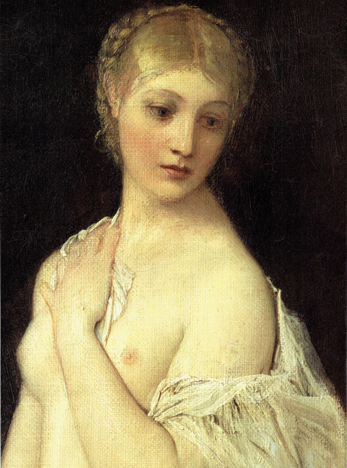 Detail of Allegory of Fable- Klimt 1883 Art Gallery Poster Canvas Print Wall Dec