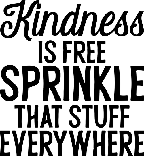 0020 KindneesIsFree Smooth blk Funny Poster Design Canvas Motivation Print A0 A1