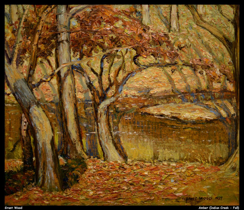 grant-wood---amber-indian-creek---fall--jpb_15260497276_o(1) Poster Canvas Movie