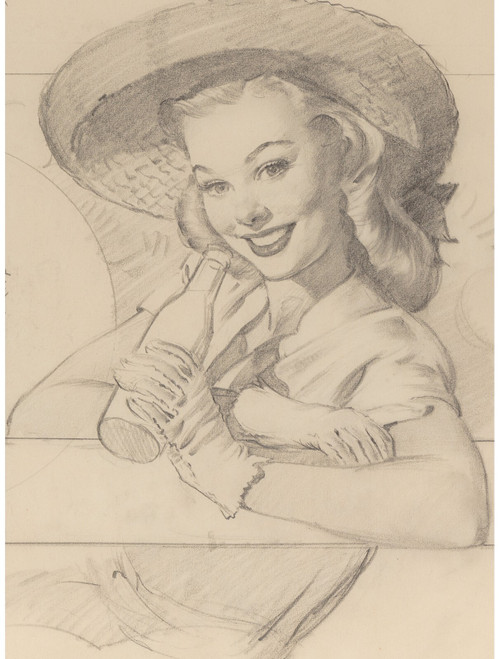 Gil Elvgren - Pinup Girl - Pretty Young Farmer Poster Canvas Movie Film Print A0