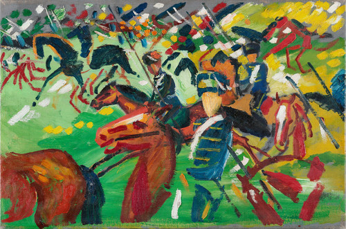 Franz Marc - Husares al galope Poster Canvas Movie Film Print A0 A1 A2 A3 A4 A5