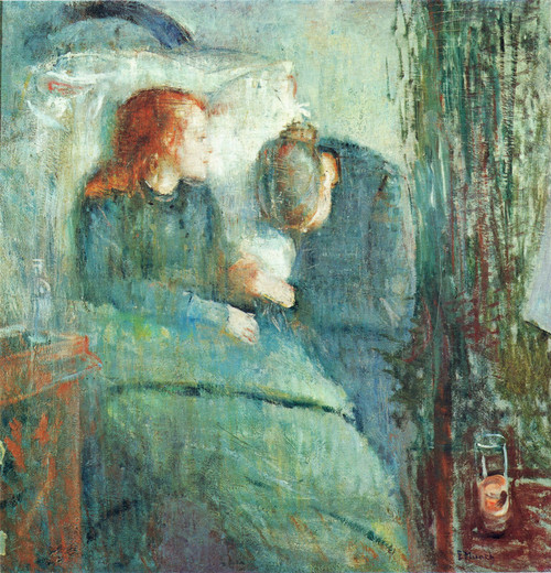 Edvard Munch - The sick maiden Poster Canvas Print Art Painting Decor Reprint wa