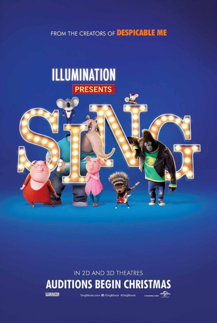 Sing (2016)_9 Poster Canvas Movie Film Print A0 A1 A2 A3 A4 A5 A6 Art Wall Decor