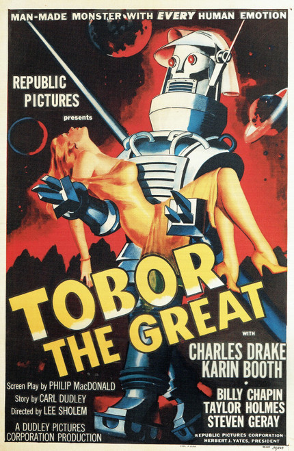 Tobor the Great- Us-1954 Poster Canvas Movie Film Print A0 A1 A2 A3 A4 A5 A6 Art