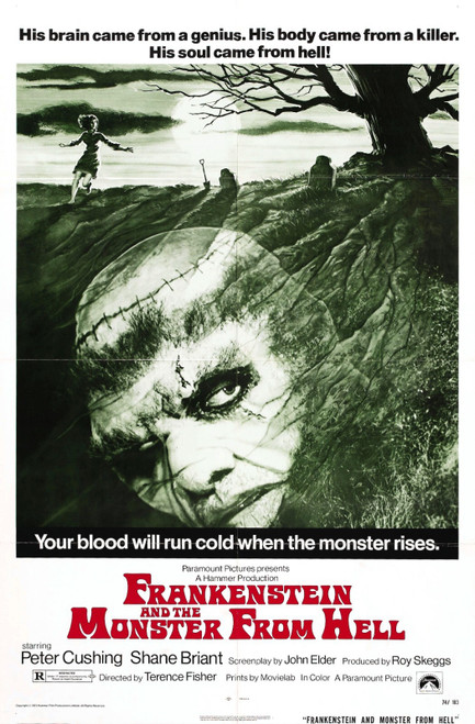 Frankenstein And The Monster From Hell 01 Poster Canvas Movie Film Print A0 A1 A
