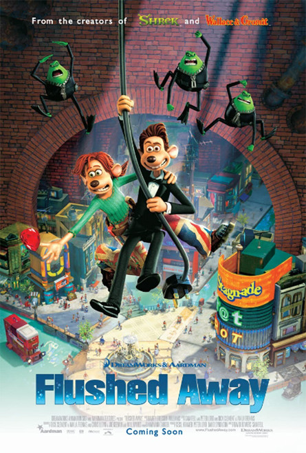 FLUSHED AWAY (2006) 2 Poster Canvas Movie Film Print A0 A1 A2 A3 A4 A5 A6 Art Wa