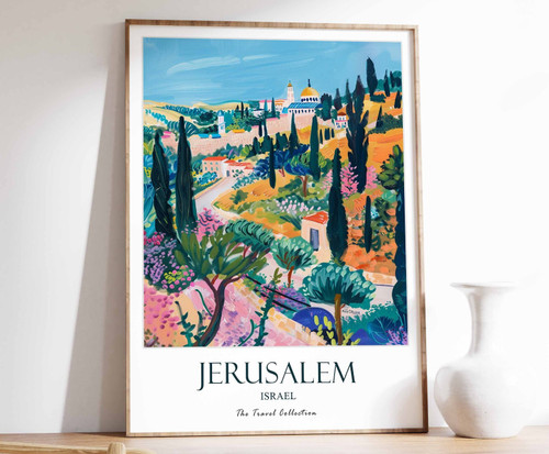 9_Jerusalem Print, Jerusalem Travel Poster, Israel Travel Poster, Middle Eastern
