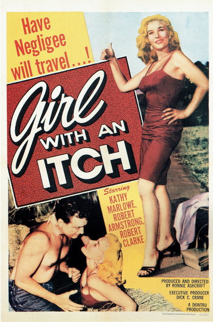 Girl With An Inch- Us 1957 small Poster Canvas Movie Film Print A0 A1 A2 A3 A4 A