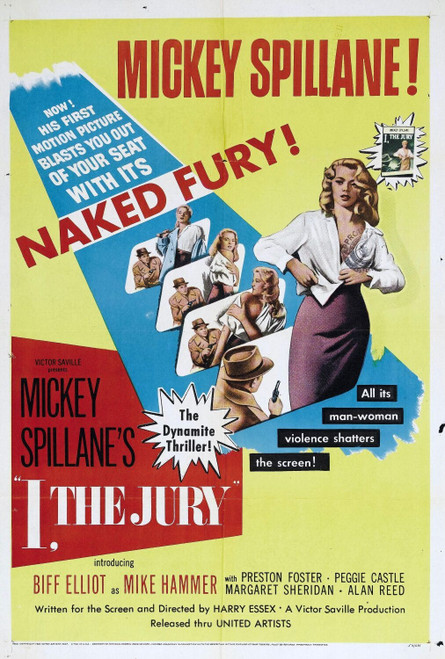 I, the Jury (1953)_1 Poster Canvas Movie Film Print A0 A1 A2 A3 A4 A5 A6 Art Wal