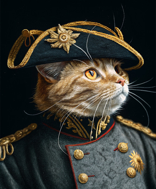 Soldier Pet PortraitPortrait CustomHistory Pet PortraitRegal Pet PortraitPet Por