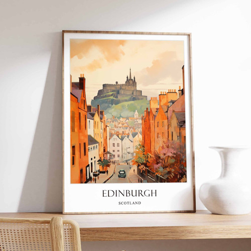 1_Edinburgh Poster, Scotland Poster, Scottish Poster, Historic Poster, European