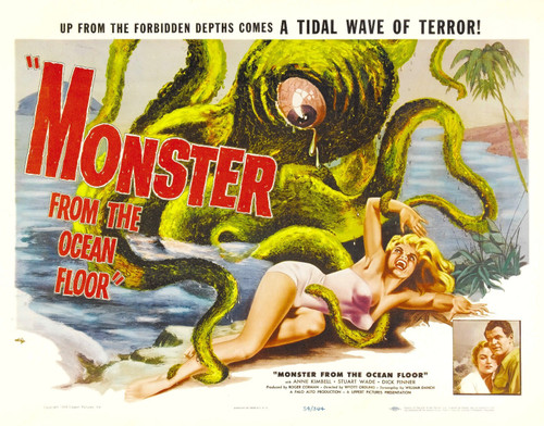 Monster From Ocean Floor 03 Poster Canvas Movie Film Print A0 A1 A2 A3 A4 A5 A6