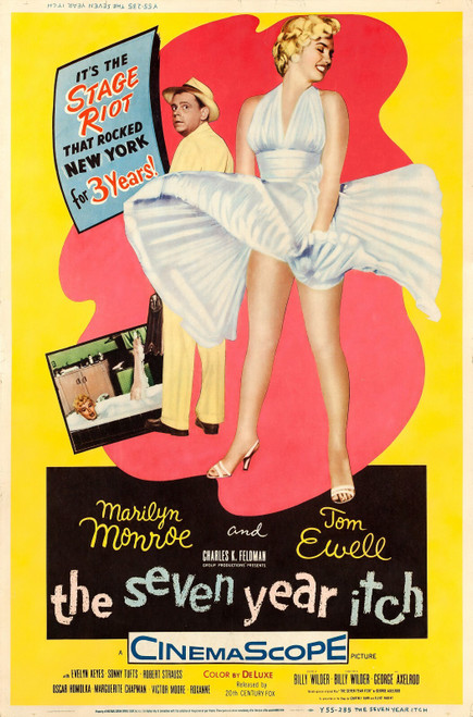 The Seven Year Itch (1955)_4 Poster Canvas Movie Film Print A0 A1 A2 A3 A4 A5 A6