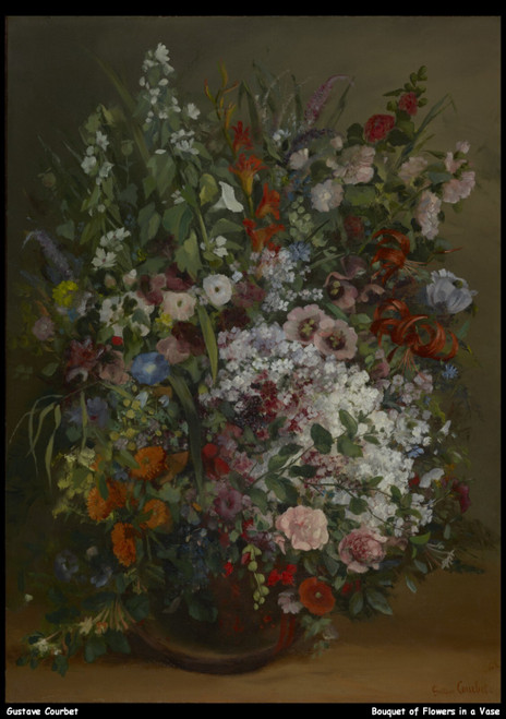 gustave-courbet--bouquet-of-flowers-in-a-vase_13206525764_o(1) Poster Canvas Mov