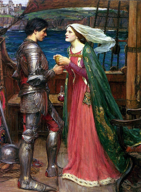 tristan_and_isolde_sharing_the_potion1f8b0 Poster Canvas Movie Film Print A0 A1