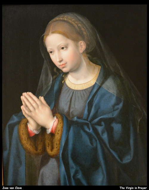 joos-van-cleve---the-virgin-in-prayer-jpb_13102469205_o(1) Poster Canvas Movie F