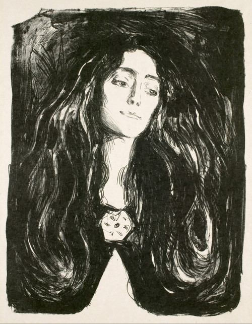 Edvard Munch - The Brooch Eva Mudocci Poster Canvas Movie Film Print A0 A1 A2 A3