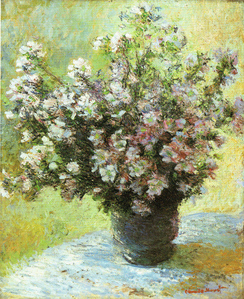 Monet- Vase of Flowers Poster Canvas Movie Film Print A0 A1 A2 A3 A4 A5 A6 Art W