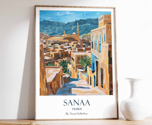 2_Sanaa Print, Sanaa Travel Poster, Middle East Travel Print, Islamic Decor, Gif
