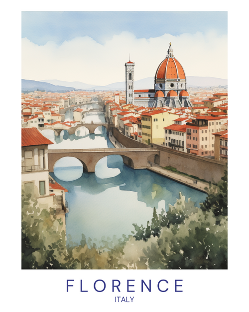 Florence Italy (2) Poster Canvas Travel Holiday Trip Print Turism A0 A1 A2 A3 A4