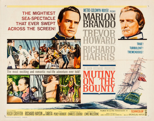 Mutiny on the Bounty (1962)_3 Poster Canvas Movie Film Print A0 A1 A2 A3 A4 A5 A