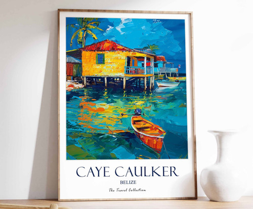 11_Caye Caulker Print, Caye Caulker Travel Poster, Caribbean Travel Print, Tropi
