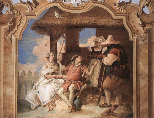 Tiepolo_Villa_Valmarana_Angelica_and_Medoro_with_the_Shepher Poster Canvas Movie