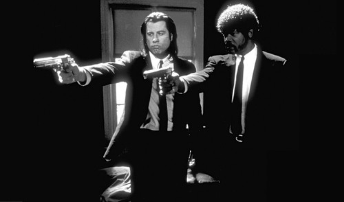 Pulp Fiction BW Poster Canvas Movie Film Print A0 A1 A2 A3 A4 A5 A6 Art Wall