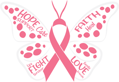 H210812-15-Butterfly-Breast-Cancer-Hope-Faith-Love Poster Canvas Movie Film Prin
