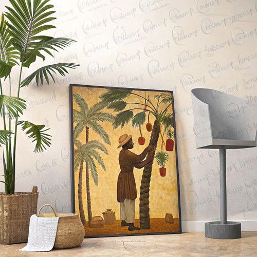 Palm Wine Tapper Digital Printable Wall Art- African Wall Art- Abstract wall art