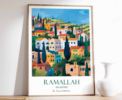 4_Ramallah Print, Ramallah Travel Poster, Islamic Decor, Islamic Art, Islamic Po