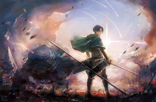 anime-attack-on-titan-levi-ackerman-shingeki-no-kyojin-wallpaper-preview Poster