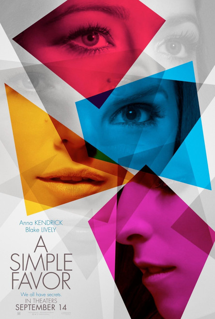 A Simple Favor (2018)_8 Movie Film Poster Canvas iconic design