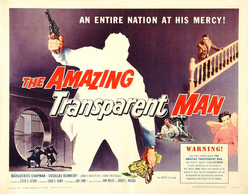 Amazing Transparent Man 02 Poster Canvas Movie Film Print A0 A1 A2 A3 A4 A5 A6 A