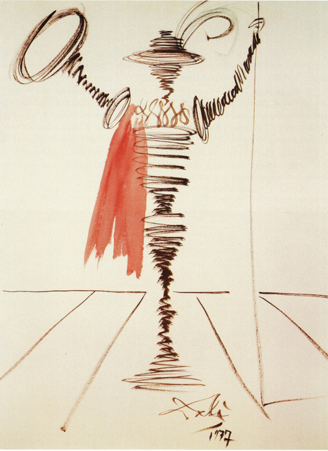 Salvador Dali - Spanish Knight 1977 Poster Canvas Movie Film Print A0 A1 A2 A3 A