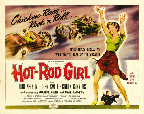Hot Rod Girl 02 Poster Canvas Movie Film Print A0 A1 A2 A3 A4 A5 A6 Art Wall Dec
