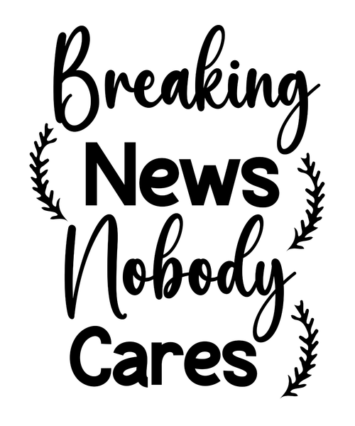 Breaking News Nobody Cares (2) Poster Canvas Movie Film Print A0 A1 A2 A3 A4 A5