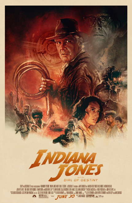 Indiana Jones And The Dial Of Destiny (8) Poster Canvas Movie Film Print A0 A1 A