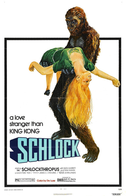Schlock 01 Poster Canvas Movie Film Print A0 A1 A2 A3 A4 A5 A6 Art Wall Decorati