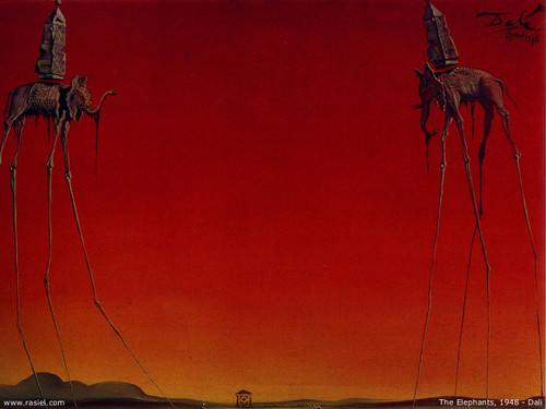 Dali - The Elephants (Large) Poster Canvas Movie Film Print A0 A1 A2 A3 A4 A5 A6