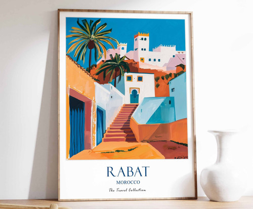 1_Rabat Print, Rabat Travel Poster, Middle East Travel Print, Islamic Decor, Gif