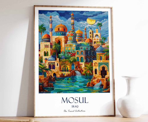 8_Mosul Print, Mosul Travel Poster, Middle East Travel Print, Islamic Decor, Gif