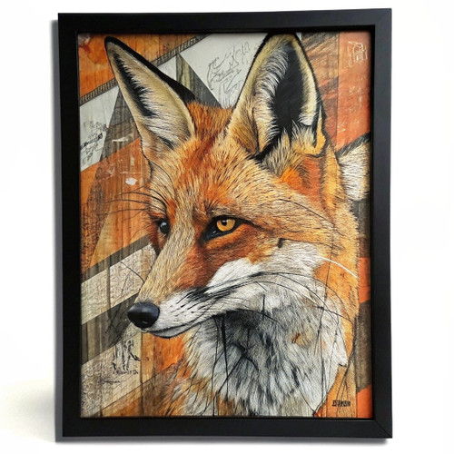 Steampunk Fox Art Print Modern Home Animal Decor Colourful Wildlife Fox Print (3