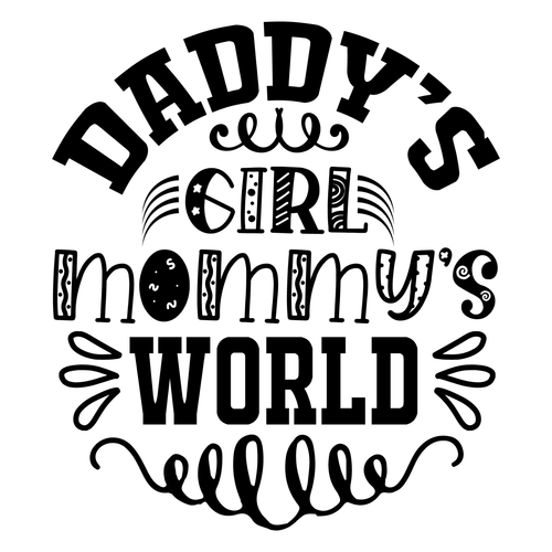 daddy s girl mommy s world-01 Poster Canvas Movie Film Print A0 A1 A2 A3 A4 A5 A