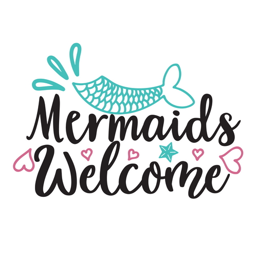 Mermaids Welcome-01 Poster Canvas Movie Film Print A0 A1 A2 A3 A4 A5 A6 Art Wall